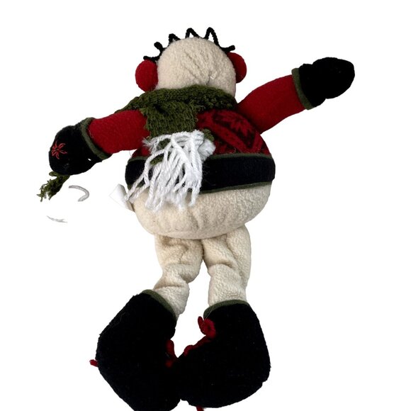 Snowman Christmas Decoration Plush Dangle Legs 12 in Tall u - Picture 3 of 4